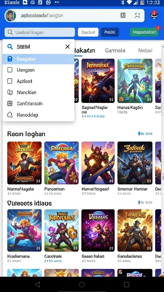 Tampilan awal aplikasi yang menarik dan user-friendly.