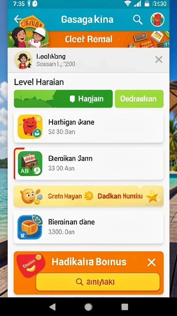 Berbagai pilihan permainan dalam satu aplikasi.
