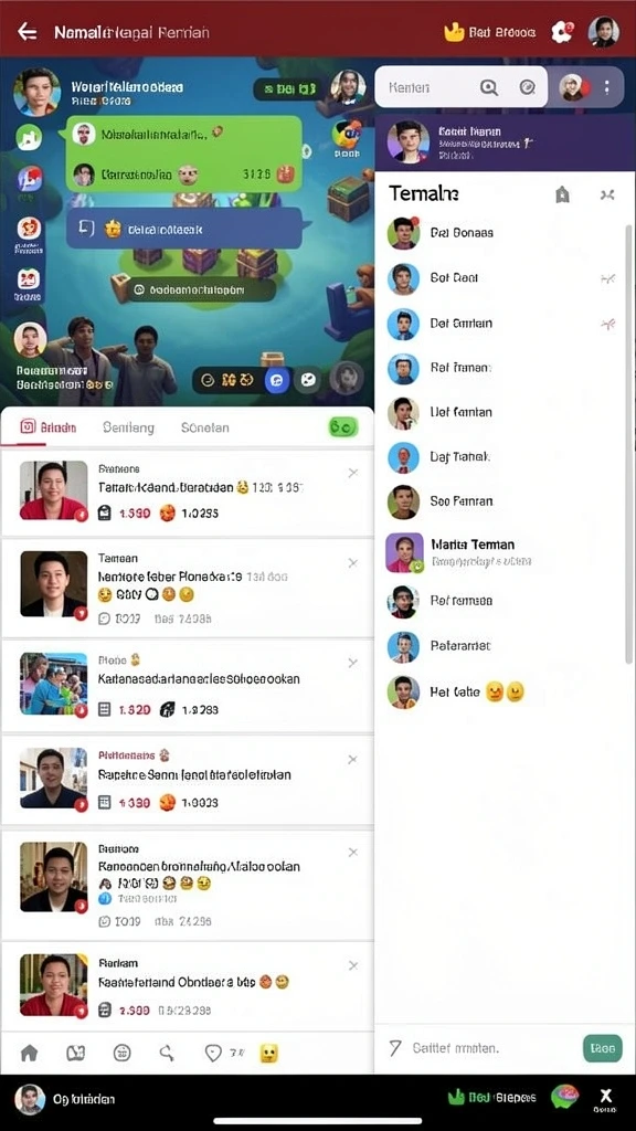 Mode multiplayer yang memungkinkan bersaing dengan teman.