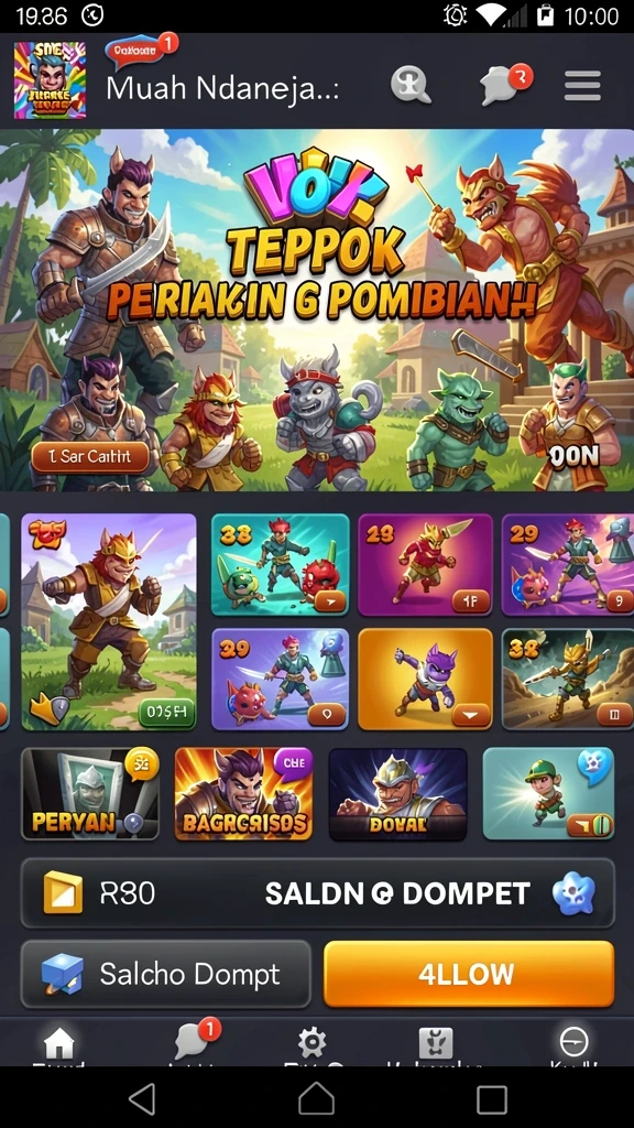 Berbagai pilihan permainan menarik untuk dipilih.