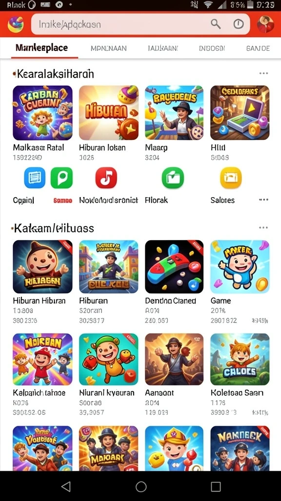 Screenshot kedua menampilkan antarmuka pengguna yang ramah.