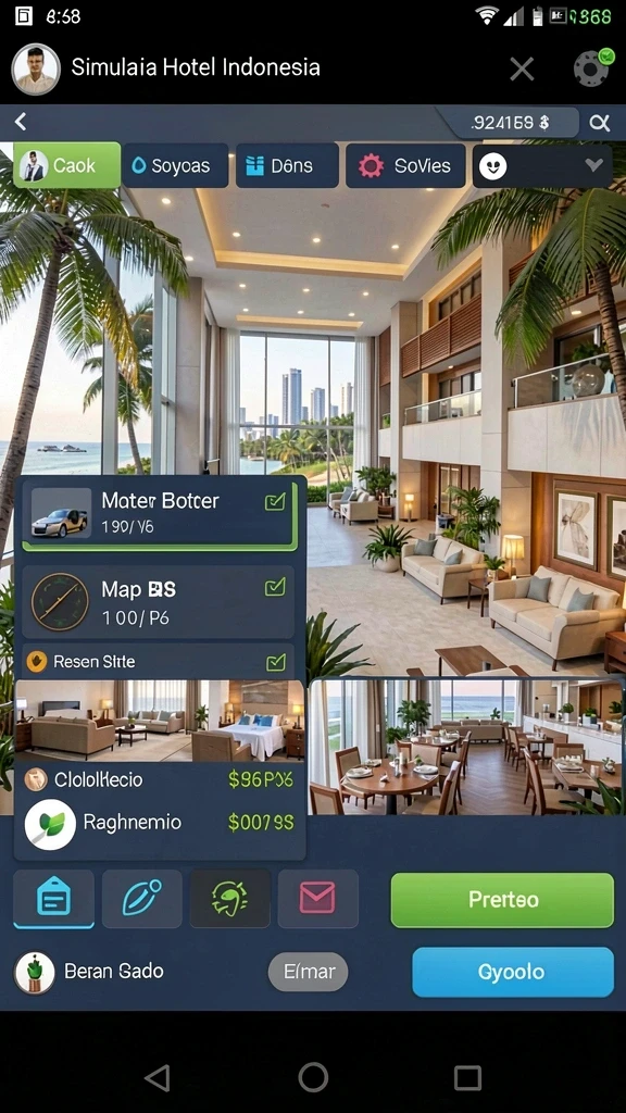 Screenshot menampilkan karakter kustomisasi dengan berbagai pilihan.